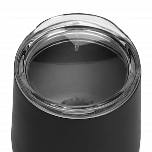 Кофер 354мл  с двойными стенками матовое покрытие черный нержавеющая сталь/пластик 000000000001211550