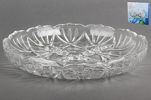 Ваза сервировочная менажница 235мм D-235мм гранение стекло,GB1706ZS-2 000000000001193556