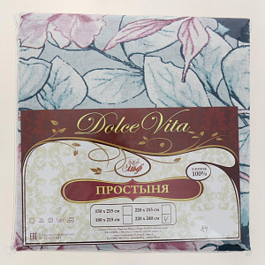 Простыня без шва 220х240см ЭЛЬФ бязь хлопок 100% 000000000001206613