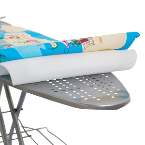 Доска гладильная 122х40см Ника Эльза Делюкс. EURO подставка под утюг. Подрукавник. Розетка+удлинитель 1,9м. Гладильная поверхность-металл чехол-хлопок 000000000001013186