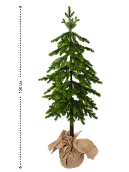 Ель искусственная 150см на ножке литая 000000000001228787