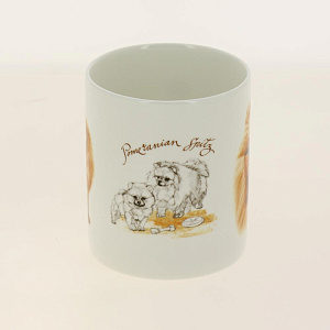 Кружка 420мл Человек собаке друг Шпиц костяной фарфор 000000000001193685