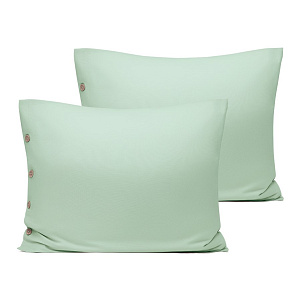 Наволочки 50x70см 2шт DE'NASTIA зеленые бязь 100%хлопок 000000000001208075