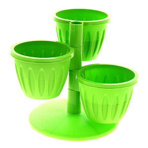 Горшок Каскад 3шт D29 H23 зеленый 000000000001185598