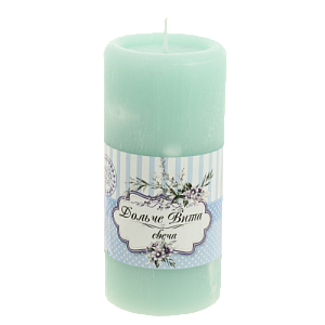 Свеча пеньковая 150х70мм Дольче Вита зеленая 000000000001209288