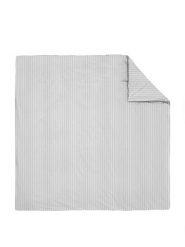 Пододеяльник сатин-страйп DE'NASTIA 210х225см 100%Хлопок серый C010715 000000000001187606