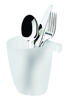 Подставка для столовых приборов 121х130х124мм FACKELMANN на рейлинг пластик 000000000001196033