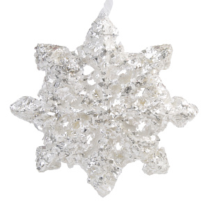 ДУ Снежинка глиттер белый 10x10x1см 78734 000000000001179675