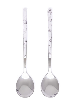 Набор столовых ложек 2шт LUCKY мраморная ручка нержавеющая сталь ABS пластик 000000000001210809