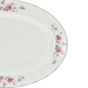Блюдо овальное 26см Серая роза LUISA1317 Oval26 000000000001136101