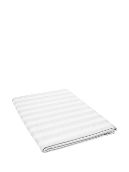 Простыня сатин-страйп DE'NASTIA 150х215см 100%Хлопок белый C010587 000000000001164857