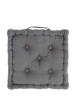 Подушка на стул (пуф) DE'NASTIA 40x40х8см 100%Хлопок серый P111158 000000000001199505