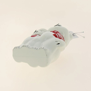 Декоративное украшение 10,5см Медведь белый пластик PC04175W 000000000001192081