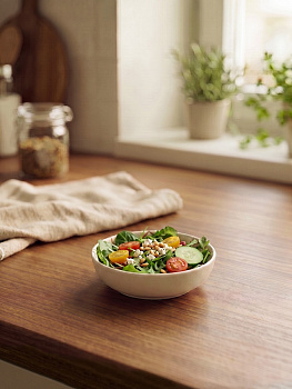 Салатник 14см 280мл DE'NASTIA lattice коричневый керамика 000000000001231348