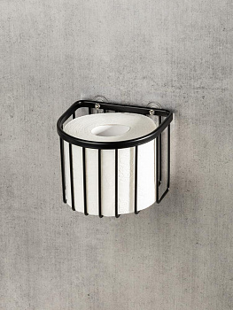 Держатель для туалетной бумаги 13,7x13x10,5см DE'NASTIA черный алюминий 000000000001227447