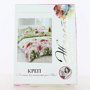 Комплект постельного белья Евро ПАВЛИНА Жанет креп 000000000001213574