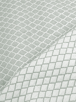 Покрывало DE'NASTIA 200х240см 3 слоя жаккард ромбы серо-зеленый U000118 000000000001195461