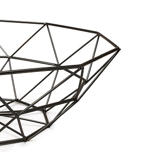 Ваза для фруктов 26х8см черный железо 000000000001217897