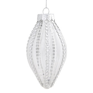 Декоративное украшение 11х6х6см Шар бусины серебро полиэтилен 000000000001179665