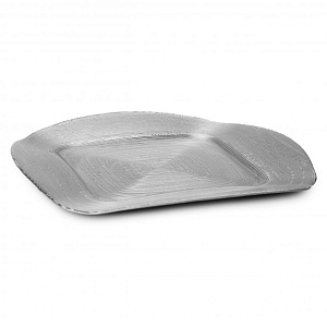 Блюдо сервировочное 33см GLASSCOM SQUARE silver стекло 000000000001213157