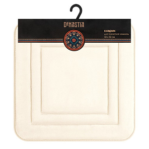 Коврик для туалета 50x50см DE'NASTIA Soft Collection memory молочный полиэстер 000000000001215839