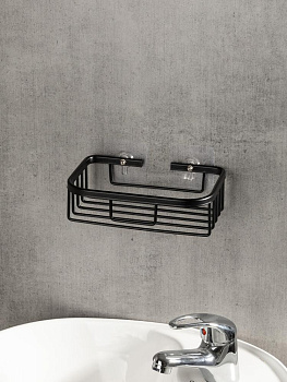 Держатель навесной 18x12x5,5см DE'NASTIA черный алюминий 000000000001227443