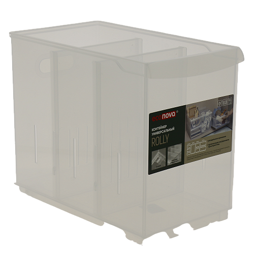 Контейнер 165х305х242мм 10,6л ЭКОНОВА ROLLY универсальный бесцветный полипропилен 000000000001190479