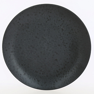 Тарелка десертная 18см матовая черный глазурованная керамика 000000000001213917