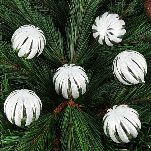 Набор елочных шаров Мандарин Посуда Центр, 6 см, 6 шт. 000000000001161742