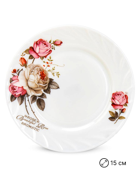 Тарелка пирожковая 15см Rose FARFORELLE стеклокерамика 000000000001228257