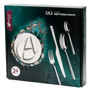 Набор столовых приборов 24предмета APOLLO genio Gala(6ст вилок,6ст ложек,6чайн ложек,6ст ножей). Материал изготовления: нержавеющая 000000000001194172