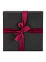 Коробка подарочная 21x21x11см РУТАУПАК бант черный-бордовый картон 000000000001222336