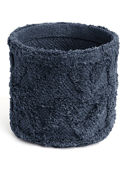 Корзина для хранения 20x20см DE'NASTIA Крафт Треугольники синий хлопок 000000000001220591