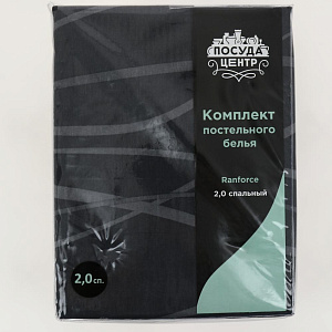 Комплект постельного белья 2-спальный ПОСУДА ЦЕНТР волна 80%хлопок20%полиэстер 000000000001185326