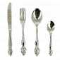 Набор столовых приборов 24предмета ПАВЛОВСКИЙ ЗАВОД ТройкаХР 6столовых ложек 6столовых вилок 6чайных ложек 6столовых ножей флок нержавеющая сталь