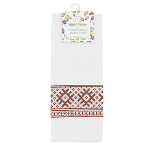 Полотенце кухонное 45х70см ВОТЕКС Скандинавия белое 100% хлопок 000000000001206844