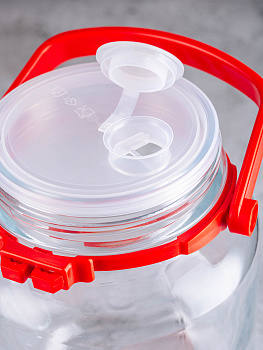 HARVEST Банка для сыпучих продуктов 5л PASABAHCE красная крышка стекло 000000000001205303