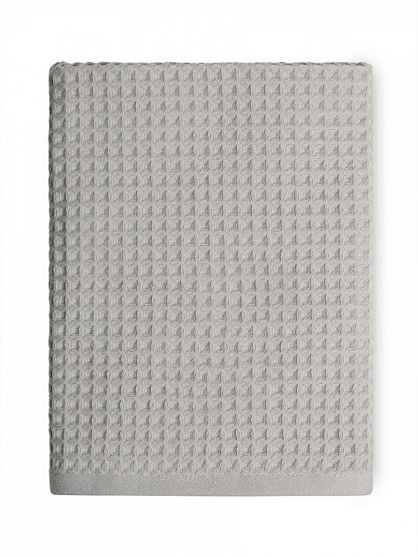 Полотенце вафельное 70x140см DE'NASTIA для бани/сауны 300гр светло-серый хлопок 000000000001228551