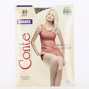 Колготки женские 40ден р2 CONTE Nuance Bronze 88%полиамид 12%эластан 000000000001031299