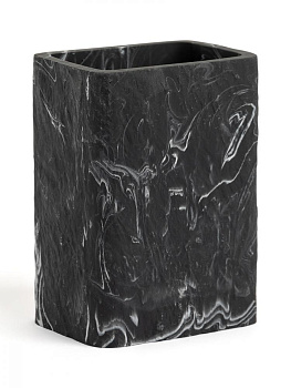 Стакан для зубных щеток DE'NASTIA Мрамор темно-серый полирезина 000000000001218895