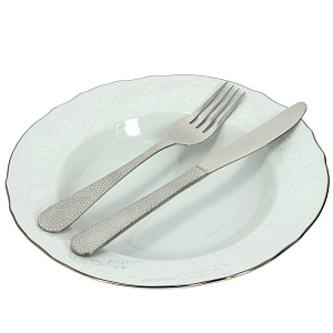 Суповая тарелка Отводка Платина Люкс Хауз, 23 см 000000000001005852