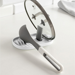 Органайзер/подставка для кухонных принадлежностей 11,5x18x2,2см DE'NASTIA белый пластик 000000000001223015