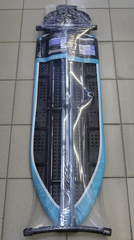 Доска гладильная 120х40см НИКА. EURO подставка под утюг. Розетка с удлинителем 1,9м. Бирюзовая. Гладильная поверхность-термостойкий пластик чехол-бязь 000000000001205062