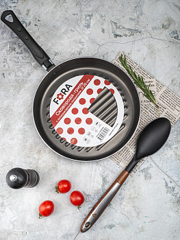 Сковорода Гриль 26см ПОСУДА ЦЕНТР антипригарное покрытие алюминий 000000000001190905