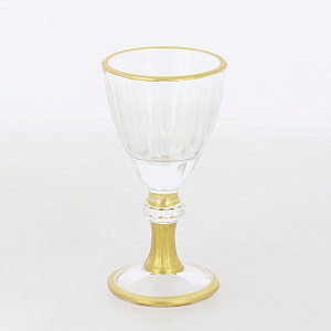 Рюмка для ликера 50мл с золотом прозрачный стекло 000000000001214033