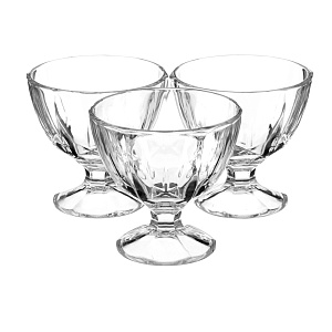 МАЛЬДИВЫ Набор кременок для мороженого 3шт 280мл LUMINARC стекло 000000000001056998