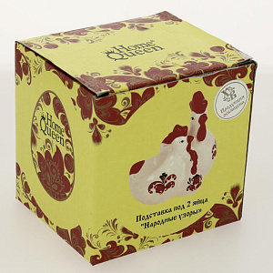 Подставка для яиц Народные узоры Home Queen, 12?10?12 см 000000000001143820