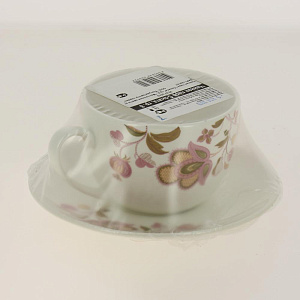 Чайная пара "Соната" гр.8, "Восточные цветы розовый"VOS87 000000000001189107