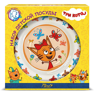 Набор посуды детский фарфор Три кота Бабочки,КРС-821 000000000001193702