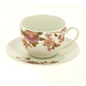 Чайная пара "Соната" гр.8, "Восточные цветы розовый"VOS87 000000000001189107